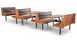 JustChair CPREM-3TU-WS-44 Contour Premium Booth Table Unit, 44L, Triple Wall, Laminated Seats, Black 1 image