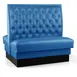 JustChair JBD-SBT-48-GR1/COM Double Booth, 48H, Upholstered Tufted Back, Custom Length, Grade 1 Upholstery 1 image