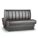 JustChair JBD-UCH-36-GR3 Custom Double Booth, Upholstered Channel Back, 36'H, Grade 3 Upholstery 1 image