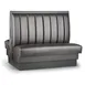 JustChair JBD-UCH-48-GR2 Custom Double Booth, Upholstered Channel Back, 48H, Grade 2 Upholstery 1 image