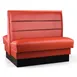 JustChair JBD-UHC-42-GR2 Custom Double Booth, 42"H, Upholstered Horizontal Channel Back, Grade 2 Upholstery 1 image