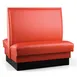 JustChair JBD-UPL-48-GR3 Custom Double Booth, Upholstered Seat & Back, 48H, Grade 3 Upholstery, Plain Back 1 image