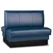 JustChair JBD-USP-42-GR3 Custom Double Booth, 42"H, Upholstered Seat & Back, Grade 3 Upholstery, Channel Back 1 image