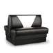 JustChair JBD-UVB-36-GR1/COM Double V-Back Upholstered Restaurant Booth, 36H, Custom Length, Grade 1 Upholstery 1 image