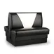 JustChair JBD-UVB-42-GR2 Custom Double V-Back Restaurant Booth, Upholstered Seat & Back, 42H 1 image