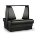 JustChair JBD-UVB-48-GR3 Custom Double V-Back Restaurant Booth, Upholstered Seat & Back, 48H, Grade 3 Upholstery 1 image