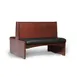 JustChair JBD-WBBO-36-GR2 Custom Double Restaurant Booth, 36"H, Wood Frame, Vertical Bead-Board Back, Grade 2 Upholstery 1 image