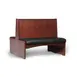 JustChair JBD-WBBO-42-GR2 Double Custom Booth, 42"H, Wood Frame, Vertical Bead-Board Back, Removable Padded Seat, Grade 2 Upholstery 1 image