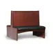 JustChair JBD-WBBO-48-GR2 Custom Double Booth, 48H, Wood Frame, Vertical Bead Board Back, Removable Padded Seat, Grade 2 Upholstery 1 image