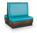 JustChair JBD-WCP-48-GR3 Custom Double Restaurant Booth, 48"H, Wood-Clad Frame, Grade 3 Upholstered Seat & Back 1 image