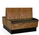 JustChair JBD-WPF-36-GR2 Custom Double Booth, 48" Length, 36"H, Wood Frame, Bead Board Back, Grade 2 Upholstery 1 image