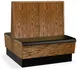 JustChair JBD-WPF-48-GR1/COM Double Bead Board Back Custom Booth, 48H, Wood Frame, Grade 1 Upholstery 1 image