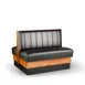 JustChair JBD-WSS-UCH-36-GR3 Custom Booth, Double Vertical Channel Back, Removable Seat, 36" Height 1 image