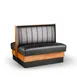 JustChair JBD-WSS-UCH-42-GR3 Custom Booth, Double Vertical Channel Back, Removable Seat, 42" Height 1 image