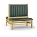 JustChair JBD-WT-UCH-48-GR2 Custom Booth, Double Vertical Channel Back, Upholstered Seat, 48" Height 1 image