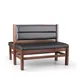 JustChair JBD-WT-UHC-36-GR3 Custom Booth, Double Horizontal Channel Back, Upholstered Seat, 36" Height 1 image