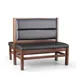 JustChair JBD-WT-UHC-42-GR1/COM Custom Booth, Double Horizontal Channel Back, Upholstered Seat, 42" Height 1 image