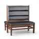JustChair JBD-WT-UHC-48-GR2 Custom Booth, Double Horizontal Channel Back, Upholstered Seat, 48" Height 1 image