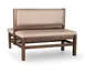 JustChair JBD-WT-UPL-36-GR2 Custom Booth, Double Plain Back, Upholstered Seat, 36" Height 1 image
