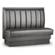 JustChair JBS-UCH-48-GR2 Custom Booth, Single Vertical Channel Back, Upholstered Seat, 48" Height 1 image