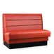 JustChair JBS-UHC-36-GR2 Custom Booth, Single Horizontal Channel Back, Upholstered Seat, 36" Height 1 image