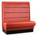 JustChair JBS-UHC-48-GR1/COM Custom Booth, Single Horizontal Channel Back, Upholstered Seat, 48" Height 1 image