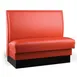 JustChair JBS-UPL-42-GR1/COM Custom Booth, Single Plain Back, Upholstered Seat, 42" Height 1 image
