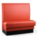 JustChair JBS-UPL-48-GR3 Custom Booth, Single Plain Back, Upholstered Seat, 48" Height 1 image