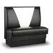 JustChair JBS-UVB-48-GR1/COM Custom Booth, Single V Back, Upholstered Seat, 48" Height 1 image