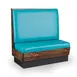 JustChair JBS-WCP-48-GR2 Custom Booth, Single Horizontal Bead Board Back, Wood Back, 48" Height 1 image
