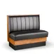 JustChair JBS-WSS-UCH-42-GR3 Custom Booth, Single Vertical Channel Back, Removable Seat, 42" Height 1 image