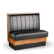 JustChair JBS-WSS-UCH-48-GR1/COM Custom Booth, Single Vertical Channel Back, Removable Seat, 48" Height 1 image