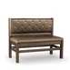 JustChair JBS-WT-SBT-36-GR2 Custom Booth, Single Button Tufted Back, Upholstered Seat, 36" Height 1 image