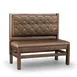 JustChair JBS-WT-SBT-42-GR1/COM Custom Booth, Single Button Tufted Back, Upholstered Seat, 42" Height 1 image