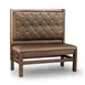 JustChair JBS-WT-SBT-48-GR2 Custom Booth, Single Button Tufted Back, Upholstered Seat, 48" Height 1 image