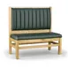 JustChair JBS-WT-UCH-48-GR3 Single Custom Booth, 48"H, Wood Frame, Upholstered Channel Back, Grade 3 Upholstery 1 image