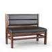 JustChair JBS-WT-UHC-36-GR3 Custom Single Booth, 36"H, Wood Frame, Upholstered Horizontal Channel Back, Grade 3 Upholstery 1 image