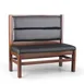 JustChair JBS-WT-UHC-42-GR1/COM 48" Single Custom Restaurant Booth, Wood Frame, Upholstered Horizontal Channel Back, 42"H 1 image