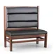 JustChair JBS-WT-UHC-48-GR2 Custom Single Booth, 48"H, Wood Frame, Upholstered Horizontal Channel Back, Grade 2 Upholstery 1 image