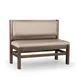 JustChair JBS-WT-UPL-36-GR1/COM 48" Single Plain Back Restaurant Booth, Wood Frame, Upholstered Seat & Back, 36"H 1 image