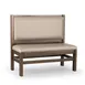 JustChair JBS-WT-UPL-42-GR2 Custom Single Booth, 48" Length, 42" Height, Wood Frame, Upholstered Plain Back & Seat, Grade 2 Upholstery 1 image