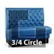 JustChair JBSB-SBT-TQ-42-GR1/COM 3/4 Circle Corner Booth, Button Tufted Back, Upholstered Seat, 42" Height 1 image