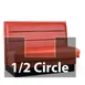 JustChair JBSB-UHC-HC-36-GR3 1/2 Circle Corner Booth, Horizontal Channel Back, Upholstered Seat, 36" Height 1 image