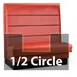 JustChair JBSB-UHC-HC-48-GR2 1/2 Circle Corner Booth, Horizontal Channel Back, Upholstered Seat, 48" Height 1 image