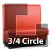 JustChair JBSB-UPL-TQ-48-GR3 3/4 Circle Corner Booth, Plain Back, Upholstered Seat, 48" Height 1 image