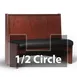 JustChair JBSB-WBBO-HC-42-GR1/COM 1/2 Circle Banquette Bench, Vertical Beadboard Back, Removable Seat, 42" Height 1 image