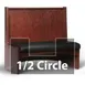 JustChair JBSB-WBBO-HC-48-GR3 1/2 Circle Banquette Bench, Vertical Beadboard Back, Removable Seat, 48" Height 1 image