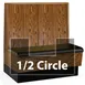 JustChair JBSB-WPF-HC-48-GR1/COM 1/2 Circle Banquette Bench, Beadboard Back, Removable Seat, 48" Height 1 image
