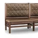 JustChair JBSB-WT-SBT-48-GR2 Banquette Bench, Button Tufted Back, Upholstered Seat, 48" Height 1 image