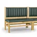 JustChair JBSB-WT-UCH-42-GR2 Banquette Bench, Vertical Channel Back, Upholstered Seat, 42" Height 1 image